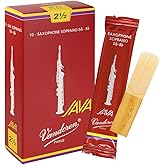 Vandoren SR3025R Soprano Sax JAVA Red Reeds Strength 2.5; Box of 10