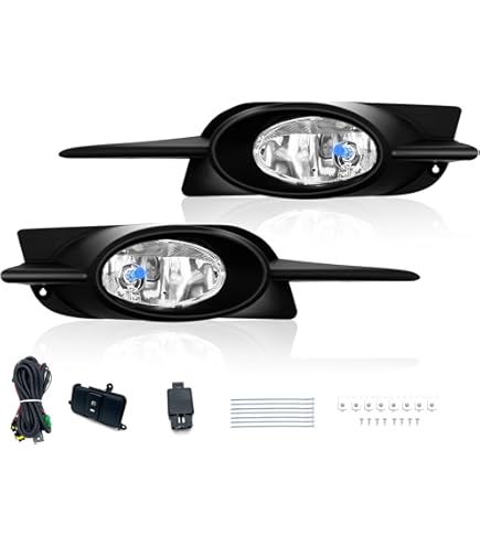 ROXX Fog Lights Kit For 2009-2011 Honda Civic Coupe - Yellow H11 Bulbs + Wiring Harness & Switch