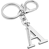 LAXPICOL Gold Letter A-Z Keychain for Women Bag Charms Purse Charms For Handbags Metal Alphabet Initial Letter Keychain
