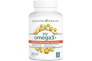 Genuine Health Omega3+ Joy, 120 softgels, 500mg EPA, 250mg DHA, Supports healthy daily mood balance, Wild-caught, Non-GMO