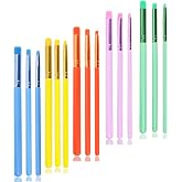 15Pcs Dry Brush Set for Miniature Painting, Detail Paint Brush,Round Head | 3 models,5 colors,15-piece set, Banner Painting Supplies,for Effortless Watercolor Brushes Scale Model Painting
