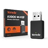 Tenda WiFi Adapter for Desktop PC, AX900 USB WiFi Adapter with Dual Band 600Mbps 5GHz/ 286Mbps 2.4GHz, Built-in Driver for Windows 11/10/7, USB WiFi Dongle(U11) (U11|WiFi 6|AX900)