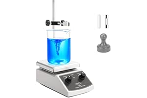 HYCC Magnetic Stirrer Hot Plate Max 520℉, 100-2000RPM Hot Plate with Magnetic Stirrer, 2000mL Magnetic Hotplate Stirrer, Magnetic Stir Bar, Stir Bar Retriever