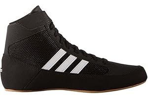 adidas Boy's HVC Wrestling Shoe, Black/White, 1.5 Little Kid