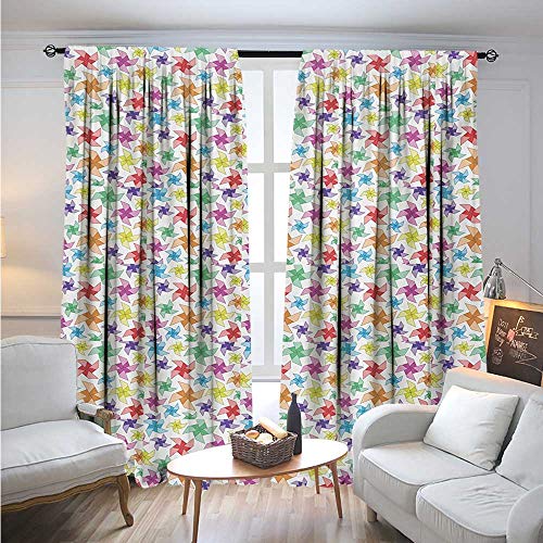 Blountdecor Pinwheelblackout Drapesvibrant Childish Kids Cheerful