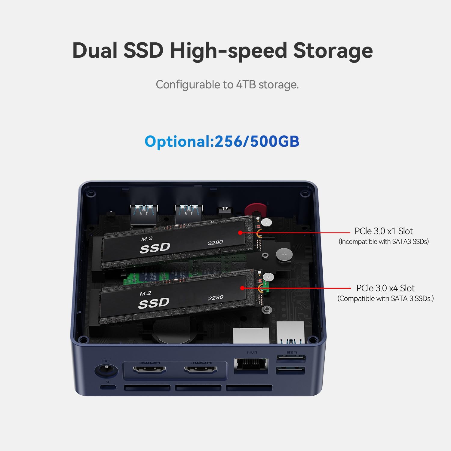 Beelink Mini S13 Pro Mini PC,13 Generation Intel N150 (Up to 3.6GHz) 4C/4T,16GB DDR4 500GB PCle SSD,Micro PC 4K,Dual Display,WiFi6,BT5.2,LAN 1000Mbps,Low Power Mini Computer Support Win 11 Home