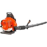 Getell 65CC Backpack Leaf Blower, Gas Powered, 850 CFM 205 MPH | 17.5 lb Carry Weight, 75 dB Rated Noise, 1.7 L Tank, Cruise Control, Padded Harness, Wet-Leaf Cleanup