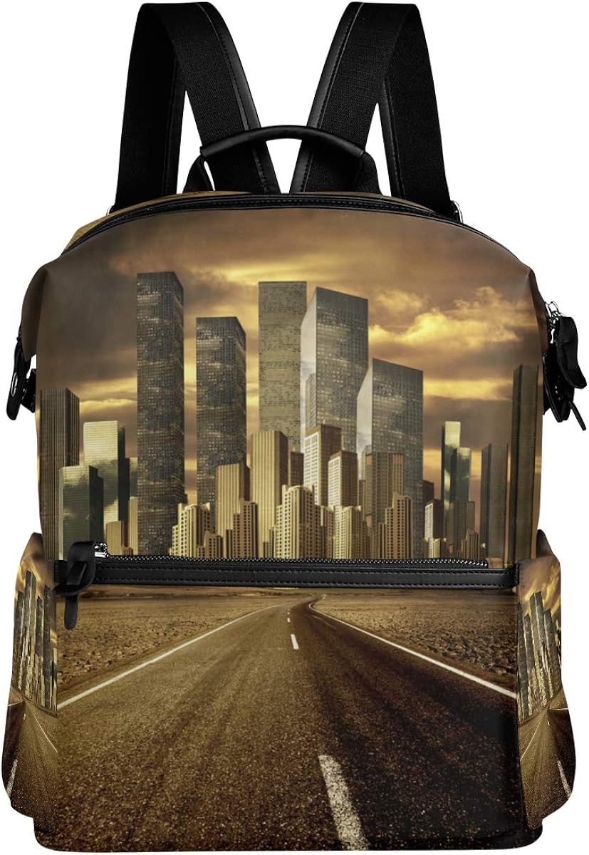 cityscape laptop backpack