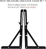 Quanerba Pack of 2 Folding Shelf Brackets 16in Heavy Duty Outdoor 80 kg view 3