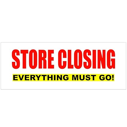 Amazon Com Banner Buzz Make It Visible Store Closing Everything