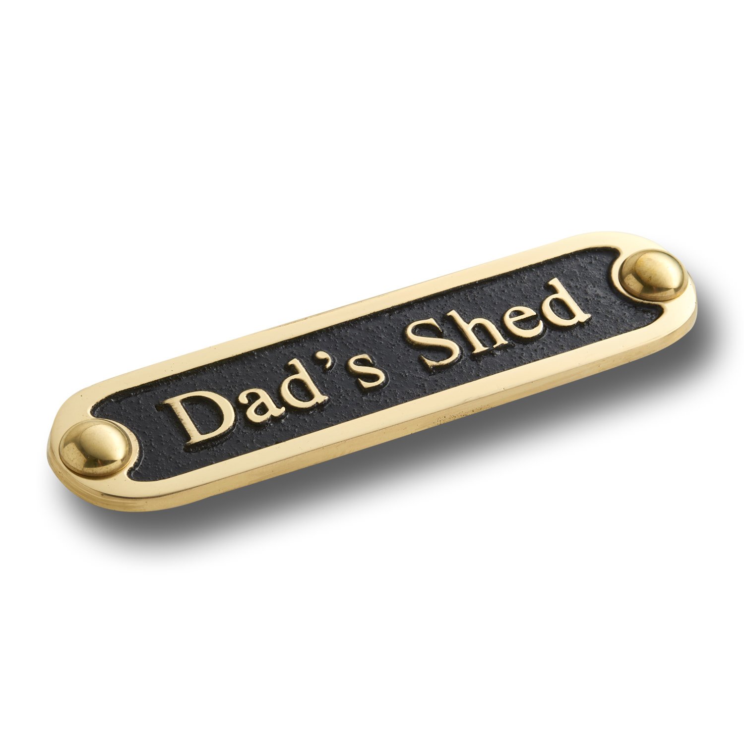The Metal Foundry Dad's Shed Metal Door Sign. Traditional Style Home Decor Accessories Door Or Wall Brass Plaque. Handmade In England. โ image 1