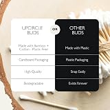 UPCIRCLE Bamboo Cotton Buds 200 Pieces Biodegradable Plastic-Free Eco Friendly view 4