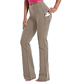 BUBBLELIME 29"/31"/33"/35"/37" Women High Waist Bootlegs Yoga Pants Tummy Control Bootcut Workout Flared Out Pockets