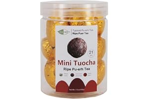 Golden Ripe Mini Tuo Cha Puerh Tea, 3.5oz 100g 21pcs, Small Pu-erh Cake Chinese Puer Yunnan Pu erh Tuos