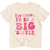 Rixalor Toddler Girl Big Sister Shirt Pregnancy Announcement T-Shirts Cotton Short Sleeve Tees 2-10 Years