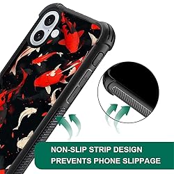 CARLOCA Compatible with iPhone 16 Case, Red Koi
