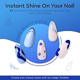 Modelones Gel Nail Polish Set 6 Colors Ocean Blue Sky Navy Glitter Veil view 6