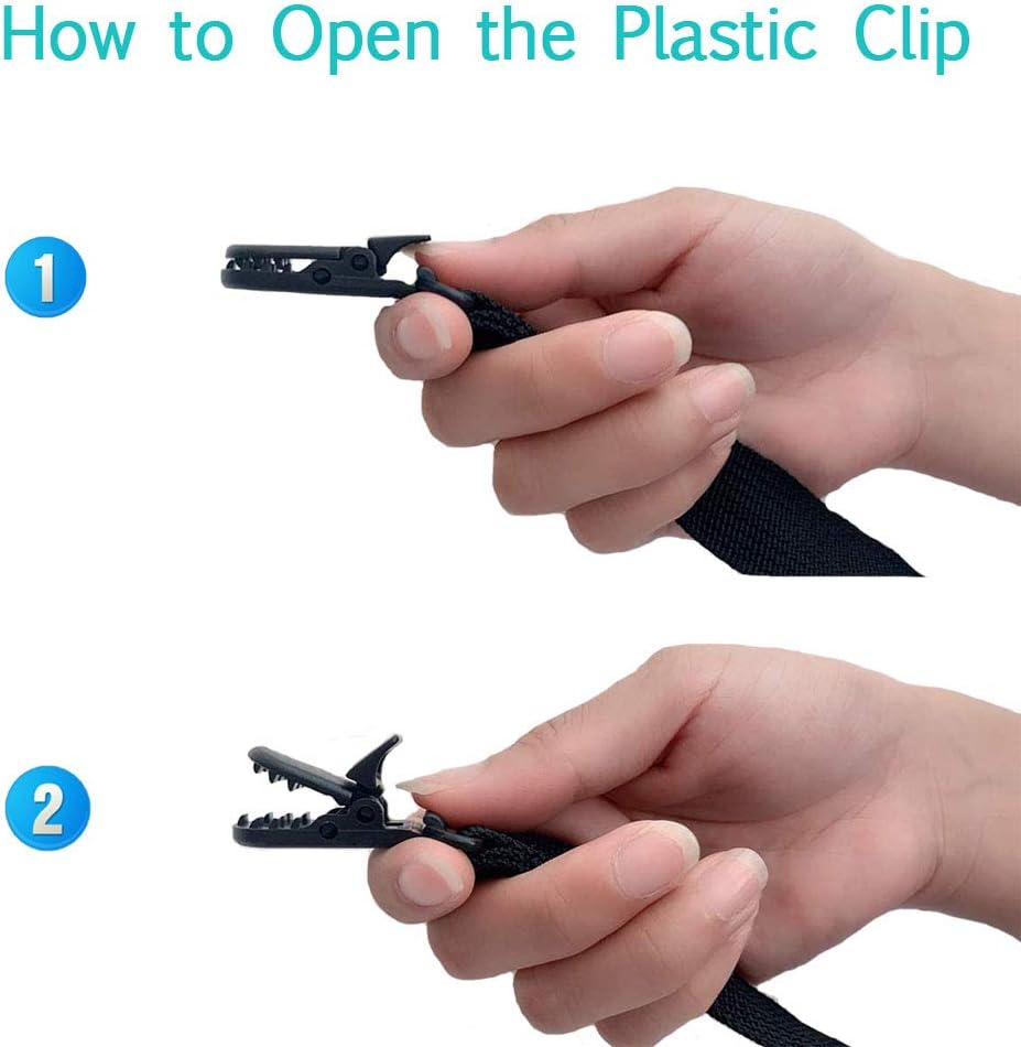 Clip and Pull Dressing Aid Strap - 2Pcs, Help Wear Pants for Disabled and Elderly, Seniors, Handicap People, Pregnant Women, Adjustable 26-41 Inches, Premium Materials, Black: Health & Personal Care