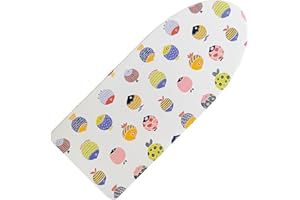 LCLW 12.5" x 30" Small Tabletop Ironing Board Cover and Pad,3 Pairs of Hook and Loop Fastener Straps,Elastic Edges,Cotton Mini Iron Board Cover with Scorch Resistant Thick Padding