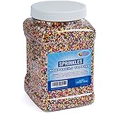 Nonpareils Sprinkles Bulk - Rainbow Non Pareil Sprinkles in Resealable Container, 2.2 LB Bulk Candy