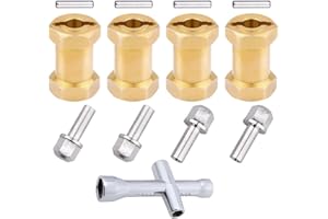 HobbyPark RC Brass Spacers 12mm Wheel Hex Hubs Extenders for 1/10 RC Crawler Axial SCX10 Wheels Extension Hex Drive Adapter (20mm)