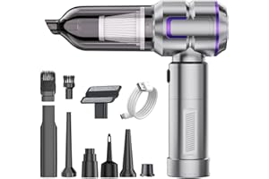 Cordless Handheld Vacuum Removable Battery Converts to LED Flashlight Portable Brushless Motor High Efficiency Car Vacuum