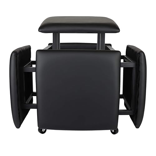 LUGSHIREE in Nesting Ottoman Cube Chair, Stackable Stools