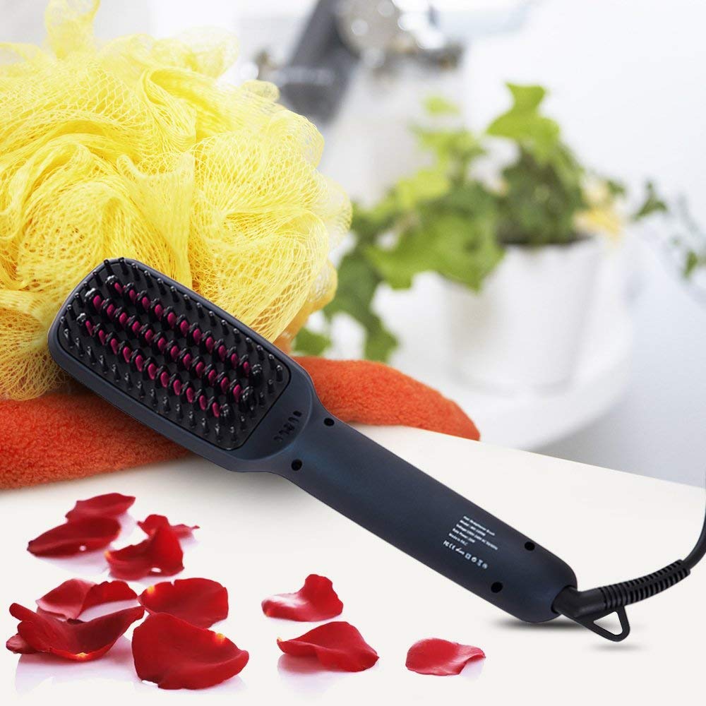 Ionic Hair Straightener Brush, CNXUS MCH Ceramic Heating + LED Display