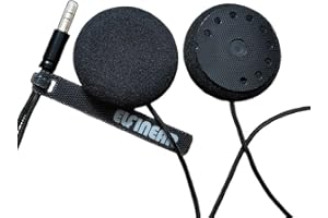 ELFINEAR Acoustix Elite Helmet Speakers, Black, 45mm Dynamic Drivers, HiFi Crystal Copper Wire, 3.5mm AUX Compatible with Car