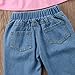 3pcs Baby Girls Kids Off Shoulder Lotus Leaf Top Holes Denim Jeans Headband Outfits Set (3-4Y, Pink)