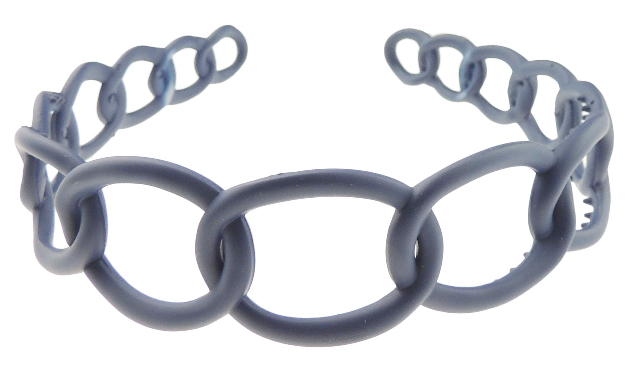 GIRLS SMALL HEAD LADIES School Uniform Birthday Party Hair Accessories Plain Plastic Strong Teeth Wide Circles Chain Links Stencil Short Long Hair Headband Alice Band Hairband (Matte Navy)