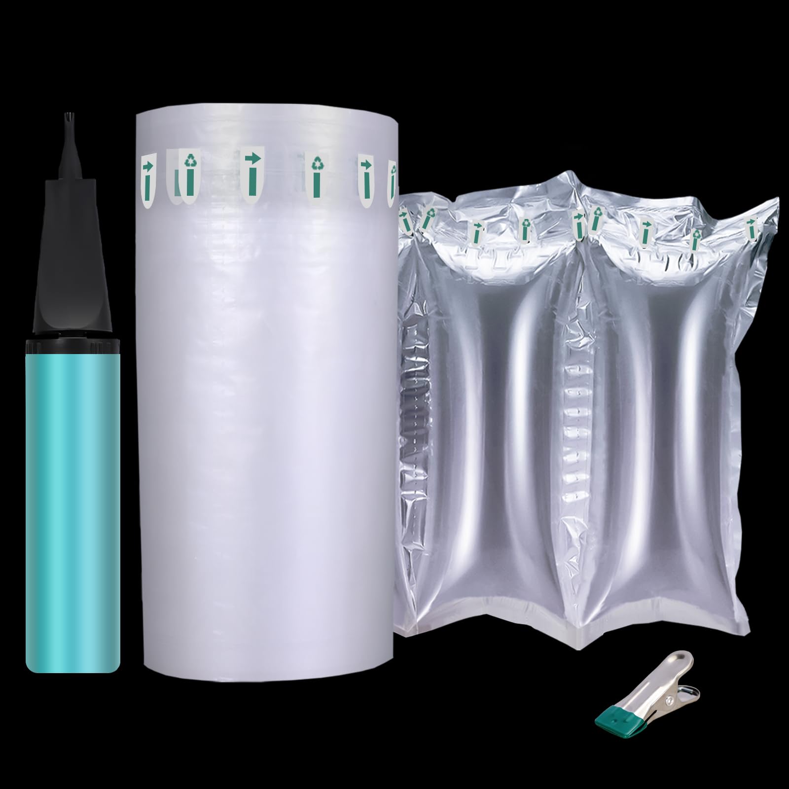 Photo 1 of *BAGS ONLY*---100 Count Packing Air Pillows for Shipping Supplies Box Filler Alternative to Packing Peanuts, Purse Stuffers for Size 4.72" x 9.84"?Provide Efficient Packaging Solutions for Logistics Companies