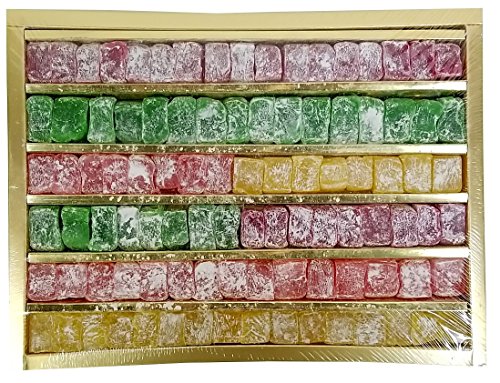 Turkish delights Plain Assorted (No Nuts) (100-110 Pieces) - (Mix Plain Turkish Delight Nuts Free, 36 Oz (2.2 Lbs))