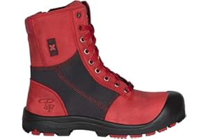 8" Steel toe safety work boots for Women | with zipper - PF368
