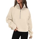 AUTOMET Womens Sweatshirts Half Zip Cropped Pullover Fleece Quarter Zipper Hoodies 2026 Fall Fashion Outfits Clothes