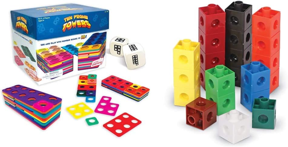 Junior Learning JL155 Ten Frame Towers Teaches Counting Numbers ...
