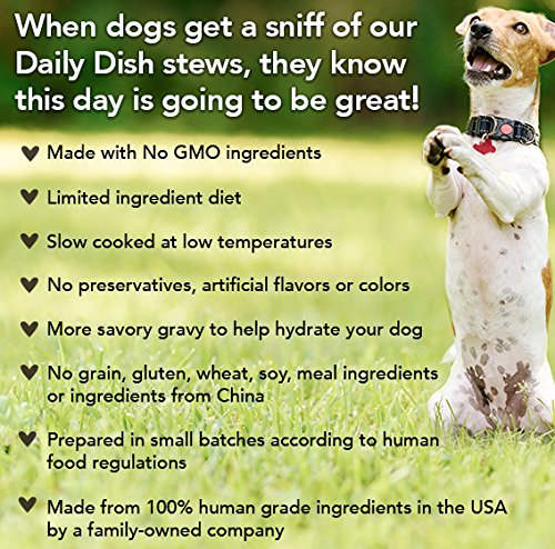 CARU – DAILY DISH CHICKEN STEW, NATURAL ADULT WET DOG FOOD WITH REAL CHUNKS OF CHICKEN, WITH ADDED VITAMINS AND MINERALS, NON-GMO INGREDIENTS (12.5 OZ)