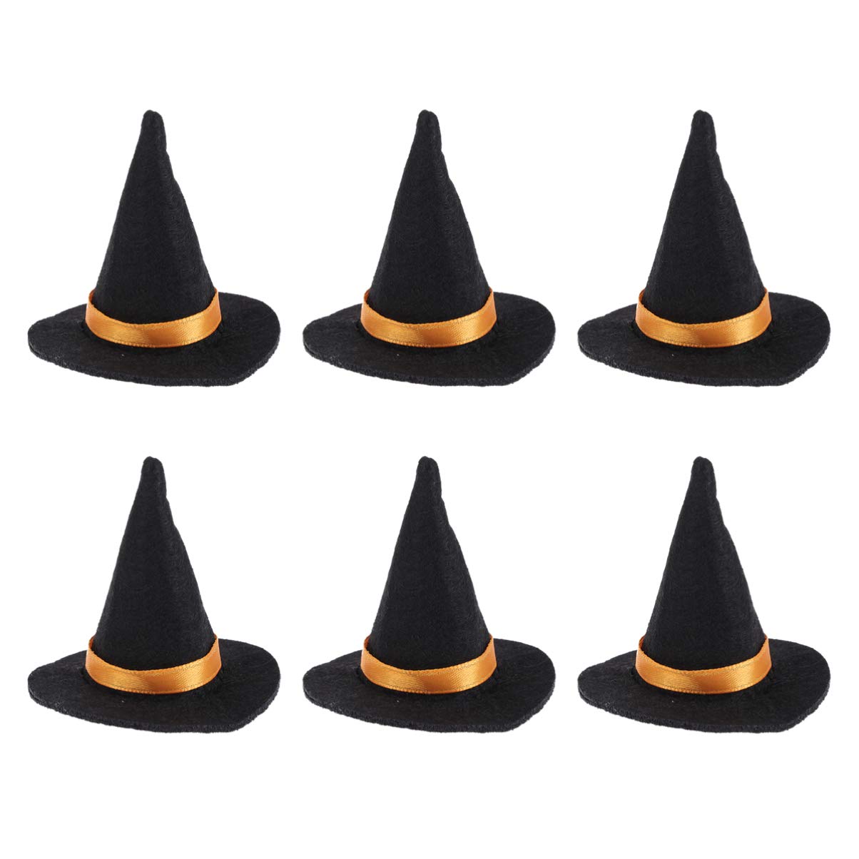 6pcs Halloween Mini Witch Hats Wine Bottle Topper Decorations Ornaments Halloween Party Favors