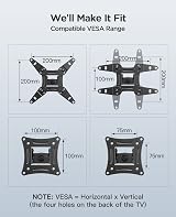 TV Wall Mount 13-42 inch Tilt Swivel Up to 20 kg VESA 200x200 view 7