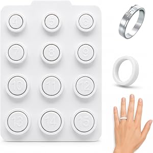 Ring Sizing Kit for Oura Ring Gen 4 Sizes 4-15 Measuring Tool Fit Check | 24-Hour Wear Test, Non-Standard Sizing, Multi-Finge