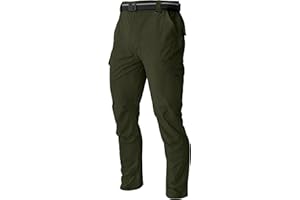 AREOUTS Men's Cargo Work Hiking Pants Lightweight Water Resistant Quick Dry Fishing Travel Camping Outdoor Breathable Multi Pockets
