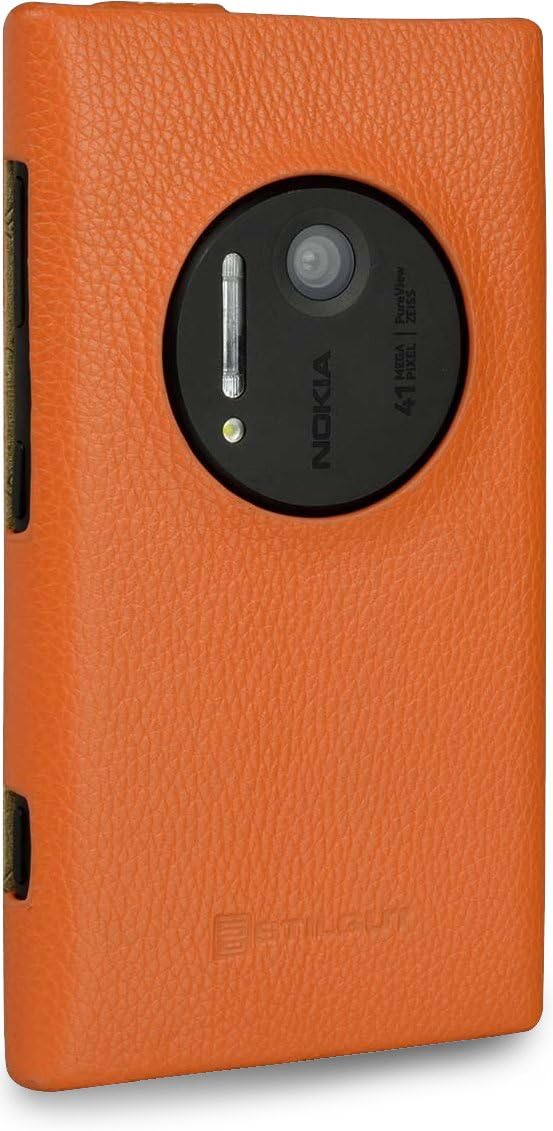 StilGut UltraSlim Genuine Leather Case for Nokia Lumia 1020, Orange - Image 5