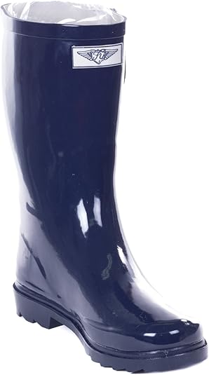 navy blue rain boots