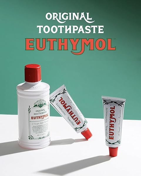 EUTHYMOL ORIGINAL PINK TOOTHPASTE (3.7FL OZ/PACK OF 1) – FLUORIDE-FREE TOOTHPASTE FOR SENSITIVE TEETH & GUM. BAD BREATH, CAVITY PREVENTION, 12-HOUR LONG LASTING FRESHNESS WITH WINTERGREEN
