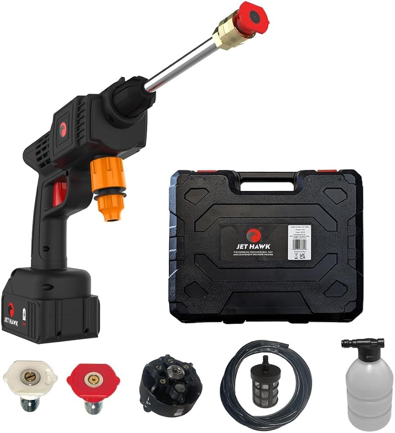 High Street TV Jet Hawk Cordless Portable Pressure Washer 6-in-1 Any Water