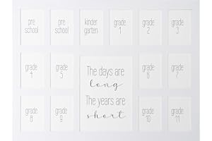 12x16 School Days Picture Mat with Multiple OpeningsSchool Years Photo Collage The Days Are Long Picture Mat No Frame - 2 Pre