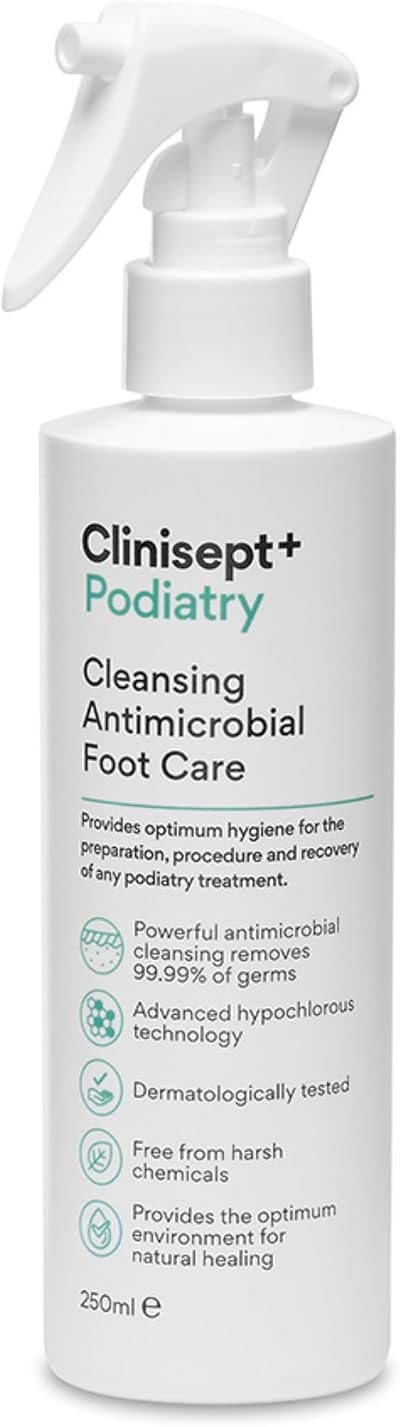 Clinisept Plus Podiatry Spray 250ml - Alcohol-Free Skin Cleanser