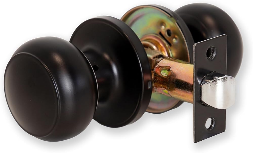 XFORT Bello Passage Knob Set Matt Black for Internal Doors with Tubular Latch