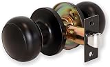 XFORT Bello Passage Knob Set Matt Black for Internal Doors with Tubular Latch