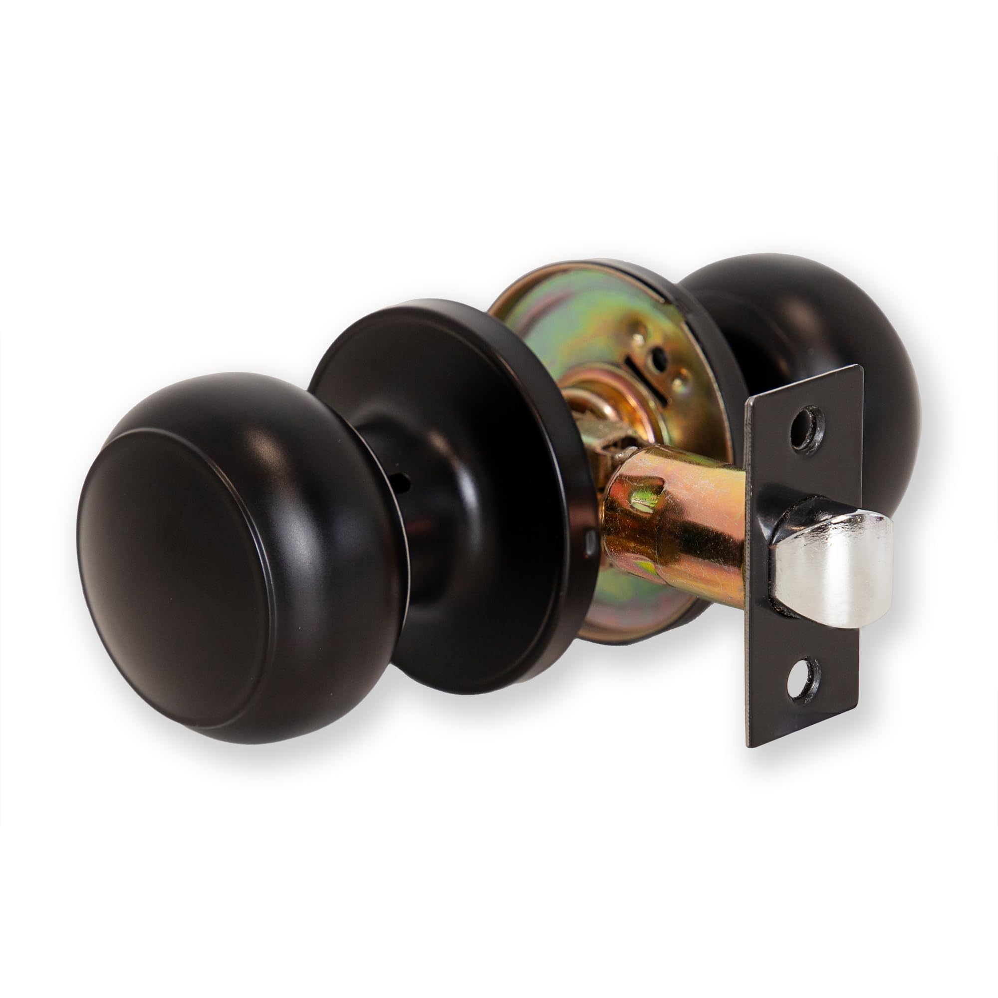 XFORT Bello Passage Knob Set Matt Black, Door Knob for Internal Wooden Doors, Complete Set with Tubular Latch.